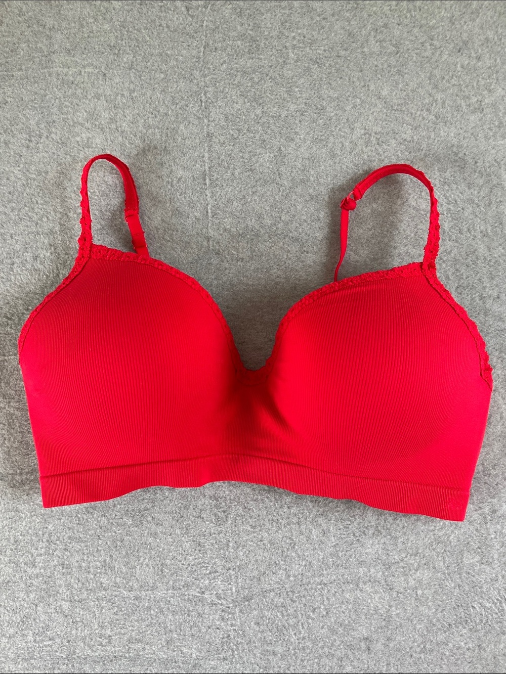 PINK Victoria's Secret Bright Red Seamless Padded Bra